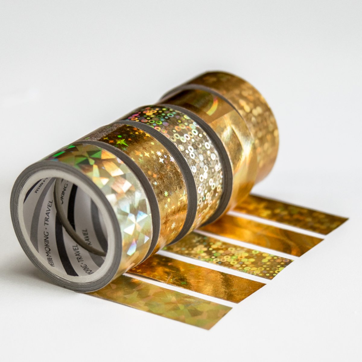 Set van 5 Rollen Japanse Washi Tape Travel Gold | Masking Tape | Leuk voor Scrapbooking, Bulletjournals en nog veel meer!